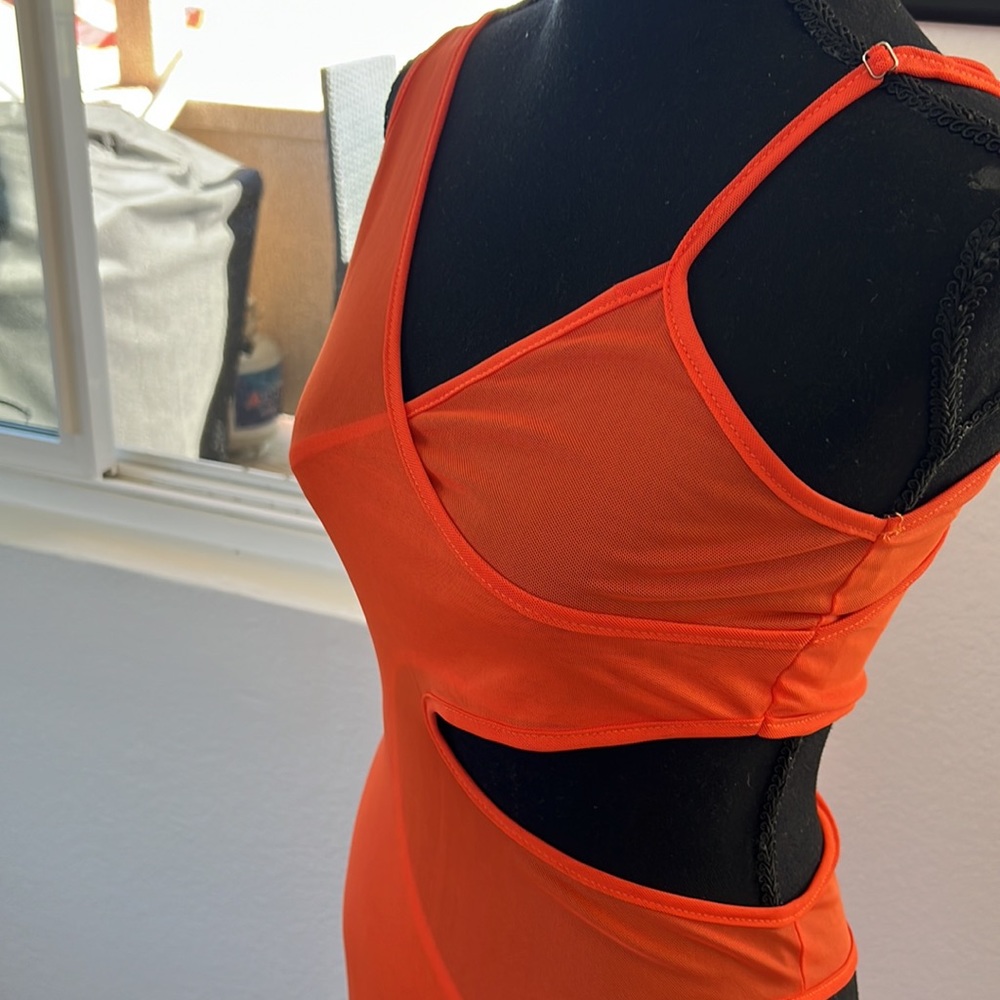 Sheer cutout swim coverup - Picture 5 of 8